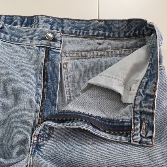 Blue Bay Jeans VTG Mens 34x34 (33) Blue Straight Leg Cotton Western Distressed - Picture 12 of 16